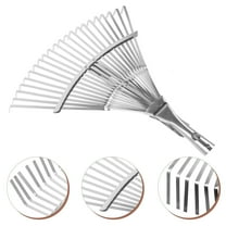 ibasenice Heavy Duty Metal Garden Rake for Gardening Planting Weeding and Soil Smoothing