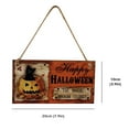 thumbnail image 3 of Nmdmisc Halloween Wooden Sign Plaque Door Wall Hanging Decorations,Halloween Theme Friendship Wooden Pendant Decoration Home Decoration Card (7.9*3.9in), 3 of 3