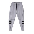 thumbnail image 5 of COSFO Gray Sweatpants for Men Full Taper Joggers Athleisure Drawstring Elastic Waist Colorblock Mens Pants Relaxed Fit, 5 of 7