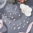 thumbnail image 5 of 32Pcs 12 Styles Natural Rose Quartz Cabochon Gemstone Half Round Dome Flatback Quartz Stone Teardrop Gemstone No Hole Stone for Jewelry Making DIY Craft Handmade colorful DIY, 5 of 7