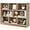 Natural, variant on RONG-3 8 Cube Bookcase, Freestanding 3-Tier Open Bookshelf, Modern Storage Display Cabinet, Wood Cube Storage Organizer for Living Room, Kid’s Room,Natural