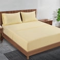 thumbnail image 1 of Casa Platino King Juego de Sábanas Sábana de Percal 100% Algodón Suave y Naturalmente Fresca, Acabado Sedoso de Lujo para Hotel, Lavable a Máquina, Bolsillo de 15” de Profundidad – Vainilla, 1 of 7