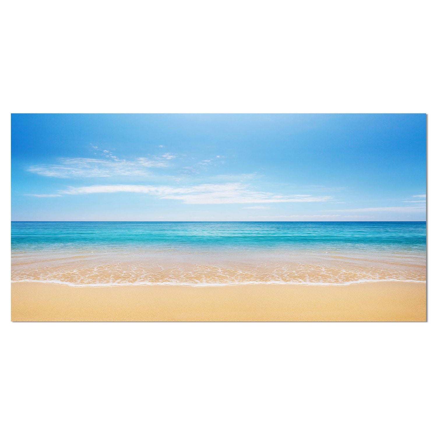 Designart Calm Blue Sea and Sky Canvas Wall Art