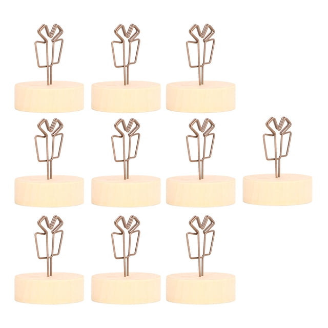 Soporte para números de mesa, 10 unidades, soporte para números de mesa, soporte para tarjetas, clip para fotos, artesanía excepcional