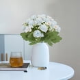 thumbnail image 2 of Yonrjhukm Faux Hydrangea Chrysanthemum Bouquet, Artificial Flower Arrangement for Home Decor, Wedding Reception Centerpiece, Living Room Decoration, Hotel Table Arrangement, 2 of 6