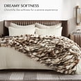 thumbnail image 6 of EVERGRACE Ultra Soft Luxury Fluffy Faux Rabbit Fur Throw Blanket, Thick Warm Bubble Throw for Bed, Cozy Plush Reversible Blankets for Couch, Chair, Sofa, Beige & Gray, 50x60 Inches, 870 GSM, 6 of 8