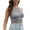 Gray, variant on Womens Fall Fashion 2022! QLEICOM Sweaters for Women, Women‘s Casual Fashion Sleeveless Halter Neck Cutout Super Short Round Neck Vest Tops Blouse On Clearance