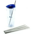 thumbnail image 4 of 4 Pack Cocostraw for Bubba Envy 24 oz Big Tumbler PerfectFIT 18/8 Stainless Steel Drinking Straws With Cleaning Brush, 4 of 7