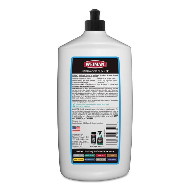 Hardwood Floor Cleaner, 32 oz Squeeze Bottle, 6/Carton Hardwood Floor Cleaner, 32 oz Squeeze Bottle, 6/Carton