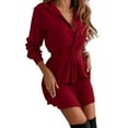 thumbnail image 2 of Qarigey Otoño primavera vestido de mujer senderismo fiesta banquete manga larga por encima de la rodilla vestidos Turn Down Collar ropa Vestidos Qarigey AP016495-01, 2 of 5