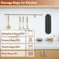 thumbnail image 5 of Black Square Plastic Bag Holder Reusable Plastic Bag Organizer Wall Mount Large Grocery Bag Storage Dispenser 22x9 inch, 5 of 7