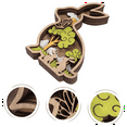 thumbnail image 4 of Hollow-Out Ornament, Wooden Bunny, Wall Sculpture, Wooden Decorations, Easter Wooden Adornments Wood, 4 of 6
