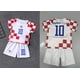 thumbnail image 1 of Traje de fútbol para bebés, ropa para niños y niñas pequeñas, camisetas deportivas + Pantalones cortos, conjunto de 2 piezas, traje de competición para niños qym unisex, 1 of 2