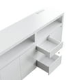 thumbnail image 6 of Hiphuta Farmhouse TV Stand with RGB LED, Modern Entertainment Center with Doors and Drawers, White, 6 of 6