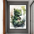 thumbnail image 3 of (11CTACC-4724__C__40X60) Hilo algodón ecológico bordado 11CT 3 hebras impresión 40*60cm dragón verde en el kit serie punto cruz, 3 of 9