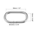 thumbnail image 2 of Unique Bargains 38x15mm Oval Buckles Iron Electroplating Silver Tone 20 Pack, 2 of 4