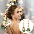 thumbnail image 4 of Asymmetrical Drop Earrings Festive Holiday Dangle Earrings for Sparkling Party Ear Jewelry, 4 of 6