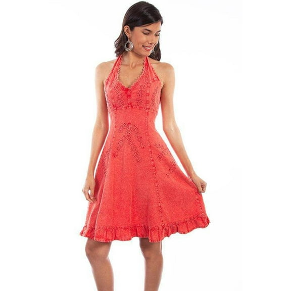 Scully BRICK HALTER DRESS PERUVIAN COTTON