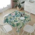 thumbnail image 6 of Green Palm Leaf Table Cloth Waterproof Tablecloths, Tropical Plants Retro Pastoral Summer Tablecloth Dining Table Cover for Kitchen Party Tabletop Outdoor, Square Tablecloth 60x60 Inch, 6 of 9