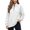 White, variant on Vivianyo HD Women's Half Zip Sweatshirt, Longline Long Sleeve Pullover, Fall Marled Knit Top for Daily Outings and Casual Lounging, Sizes S-3XL