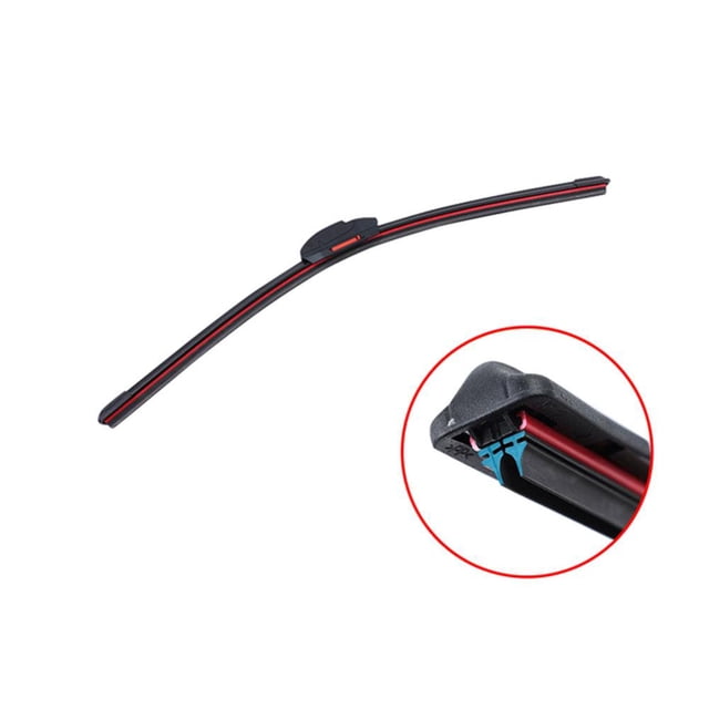 Car Wiper blades Universal Frameless Bracketless Car Soft Double Rubber Str