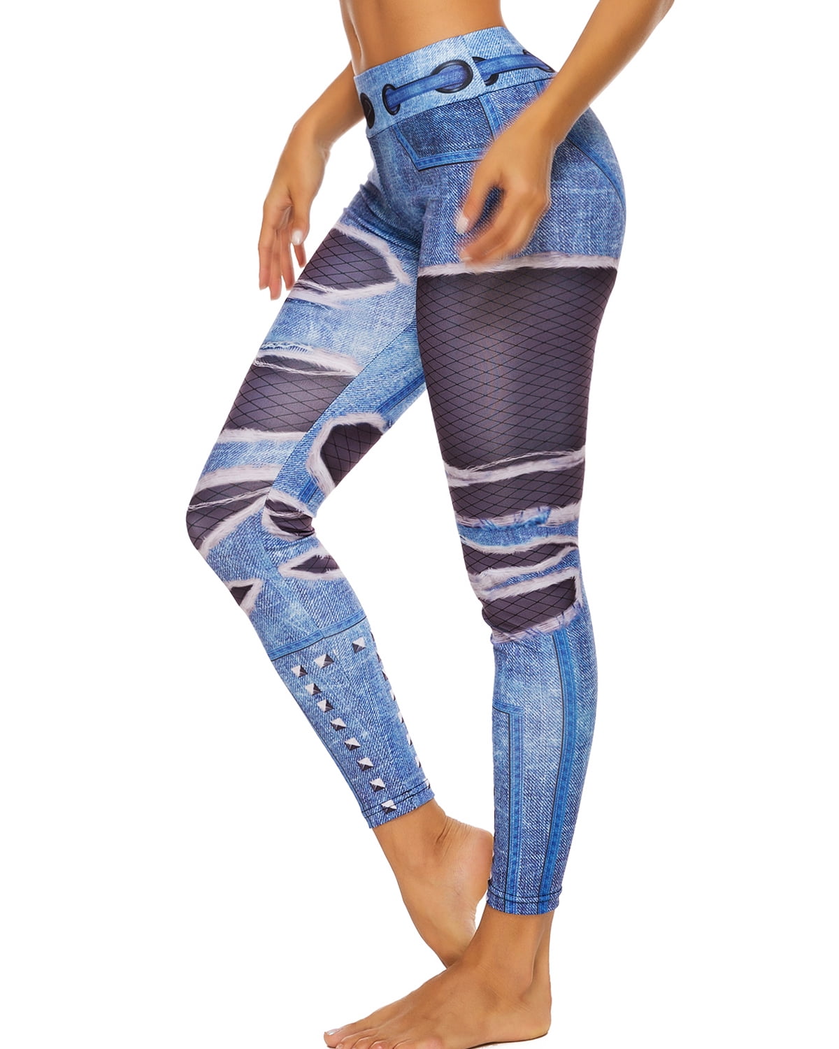 Simple Denim Workout Leggings for Women