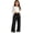 12# Black, variant on Uncuffed Sweatpants Girls Wide Leg Elastic High Waisted Loose Baggy Pants with Pockets Hot Pink 2-3Y