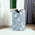 thumbnail image 2 of Laundry Basket Laundry Hampers 12.6*11* 22.7 Inch Storage Basket Laundry Hampers is Lightweight and Foldable Beautiful Blue Cloth Flowers, 2 of 7