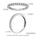 thumbnail image 4 of Vir Jewels 1/4 CTTW Diamond Wedding Band with Milgrain 14K White Gold Prong Set Size 5.5 Female Adult, 4 of 6