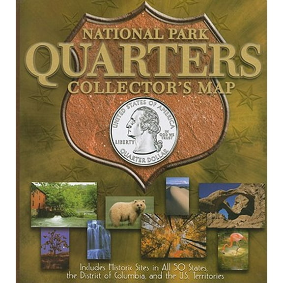 National Park Quarters Collector's Map 2010-2021 Coin Folder by Whitman