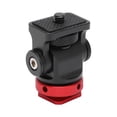 thumbnail image 2 of Mini Aluminum Alloy Ball Head Tripod Cold Shoe Adapter 1/4 Inch Screw for SLR CameraRed, 2 of 8