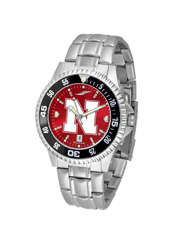 Scarlet Nebraska Huskers Competitor Steel AnoChrome Color Bezel Watch