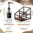 Coffee Bar Accessories 4 Pack 16.9oz/500ml Syrup Dispenser With 1/4oz ...