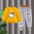 thumbnail image 5 of Nuevo producto de Hello Kitty para niños, traje de manga larga + pantalón, Top informal de dibujos animados para niñas + Pantalones deportivos, ropa de dos piezas para niños, 5 of 5
