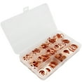 thumbnail image 3 of XUKEY 300x Car Assorted Solid Copper Engine Washers Crush Seal Flat Ring Gasket Kit Set 12 Size M5 - M20 W/ Box, 3 of 9