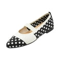 thumbnail image 2 of Everyday Comfortable Ballet Shoes, Walking Shoes Women Slip On, Women's Polka Dots Mesh Ballet Flats Bowknot Pointed Toe Ballerina Flats Closed Toe Comfortable Casual Work Shoes, White 6.5, 2 of 7