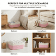 thumbnail image 5 of HLAOLA 4-Pack Cotton Rope Storage Baskets, Rectangle Baskets with Handles, Nursery & Bathroom Organizer, 5 of 6
