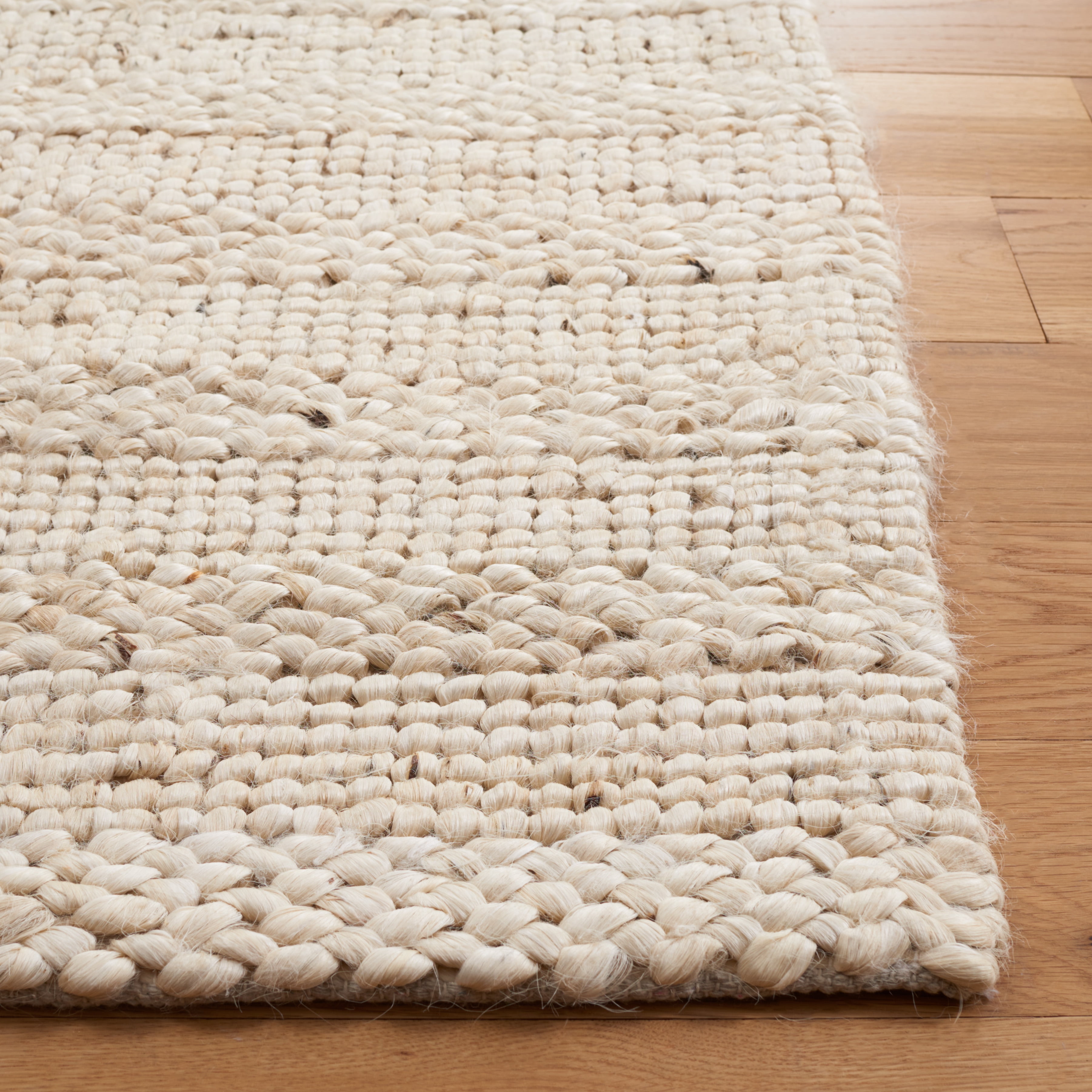 SAFAVIEH Natural Fiber Henrika Geometric Area Rug, Bleach, 10' x 10' Square