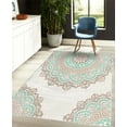 thumbnail image 4 of Oriental Decorative Rug, Soft Colored Mandala South Culture Inspired Floral Image, Quality Carpet for Bedroom Dorm and Living Room, 6 Sizes, Warm Taupe, by Ambesonne, 4 of 4