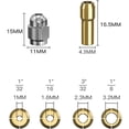 thumbnail image 2 of 20 Piezas Pinzas de LatóN para , Reemplazo 4485 Juego de Herramientas de Tuerca de Taladro Rotativo de Cambio RáPido con Dos Tuercas de Pinza de Cambio de Metal, 2 of 5