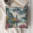 thumbnail image 3 of Japanese Pillow case, with Cherry Blossoms Sakura Flower Decorative Pillow Case Cushion Sofa Decor Pillow, 3 of 5