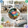 thumbnail image 5 of Colorful Tie Dye Mandala Pattern Rectangle Tablecloth 60"x102",Waterproof Polyester Rectangle Table Cloth, Wipeable Spillproof Polyester Tablecloth for Dining, Camping, Indoor and Outdoor, 5 of 6