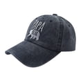 thumbnail image 1 of Men's Papa Bear Embroidered Washed Denim Adjustable Baseball Cap Dad Hat, 1 of 4