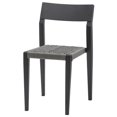 thumbnail image 1 of Source Furniture Belmont Aluminum Dining Side Chair - Black Frame/Charcoal Rope, 1 of 1