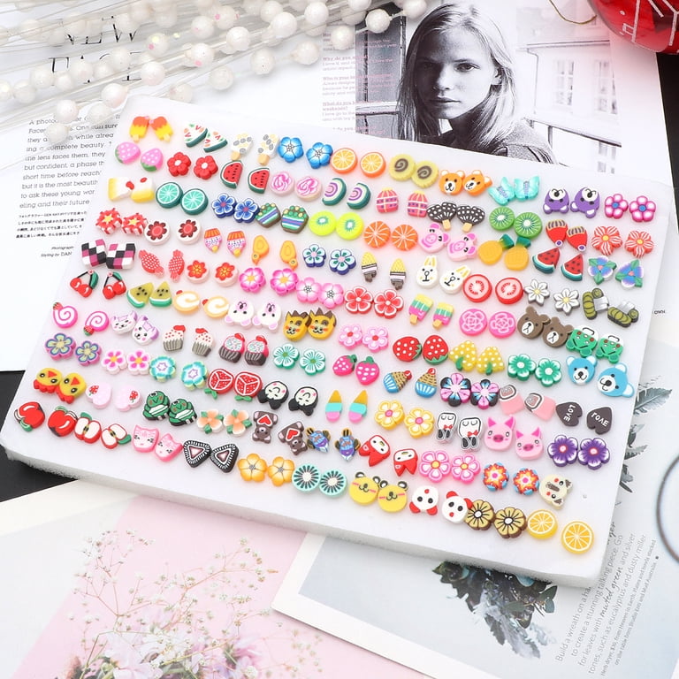 SIEYIO 100 Pairs Colorful Hypoallergenic Acrylic Stud  display picture 1