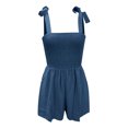 thumbnail image 4 of Clearance! Ohufall Jumpsuits for Women, Solid Color Waist Strap Beachwear Pocket One-piece Shorts One-piece Shorts Overalls Women, Rompers for Women, Onesie for Women Clearance, 4 of 6