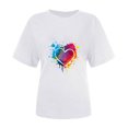 thumbnail image 5 of VKOYWKM Heart Tshirts for Women Valentines Day T-Shirts Love Graphic Tees Short Sleeve Crew Neck Loose Fit Holiday T-Shirts Valentines Day Gifts Tops, 5 of 7