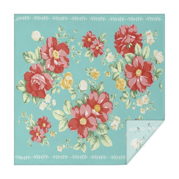 Square Waterproof Tablecloth Pioneer Pink Peel Reusable Indoor/Outdoor Durable Table Cover 70 Inch X70 Inch