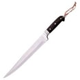 thumbnail image 4 of SZCO Supplies 19" Khyber Bowie Knife with 12.5" Full Tang Stainless Steel Blade and Leather Sheath – Black Handle, 4 of 7