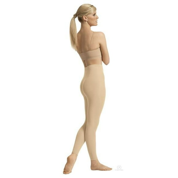 212-ST-S-M Intimates Adult Non-Run Footless Tights, Suntan - Small & Medium